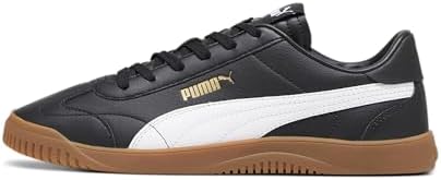 Puma Men's Club 5v5 Shoes Sneaker, Black White Gold, 7 | Fashion Sneakers