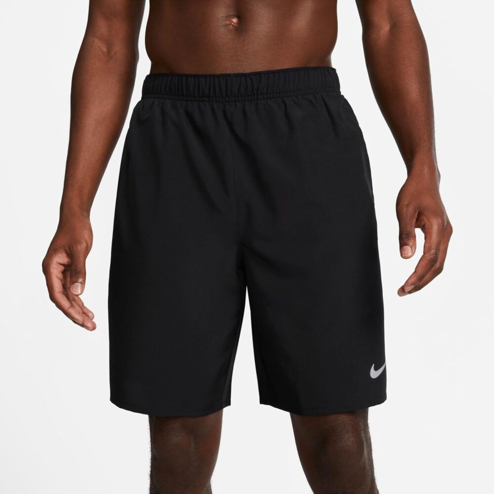 Nike Men's Dri-Fit Challenger 9" Unlined Shorts, Black/Black/Black/Reflective Silver at Amazon Men’s Clothing store - Image 3