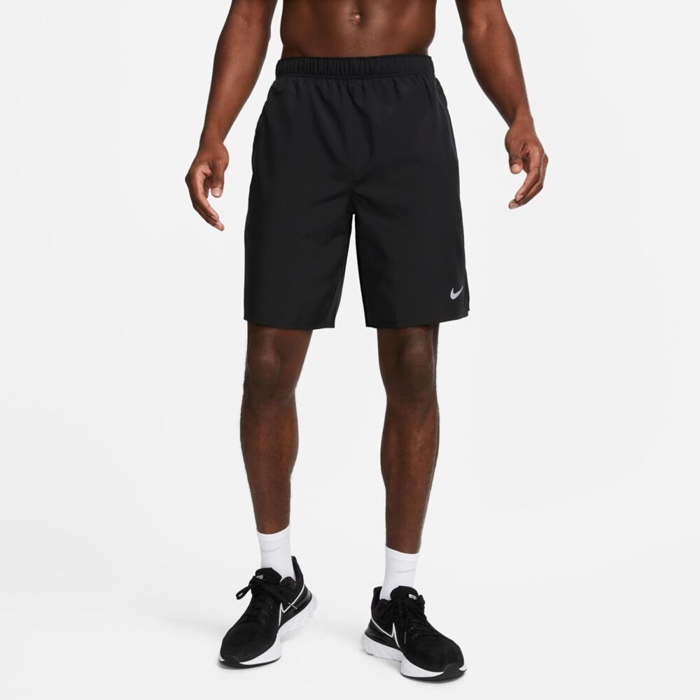 Nike Men's Dri-Fit Challenger 9" Unlined Shorts, Black/Black/Black/Reflective Silver at Amazon Men’s Clothing store - Image 2