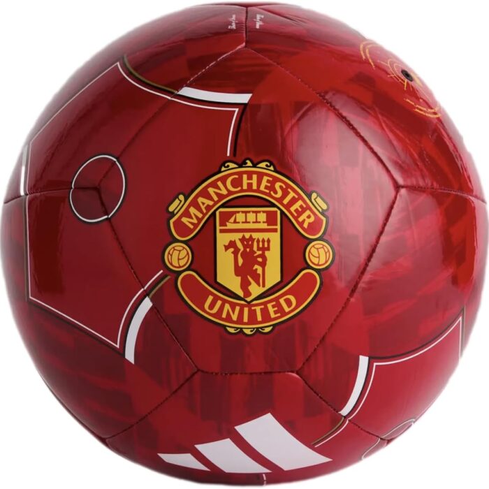 Adidas Unisex-Adult Manchester United FC Home Club Soccer Ball, MUFC Red/Maroon/Black, 5 : Sports & Outdoors