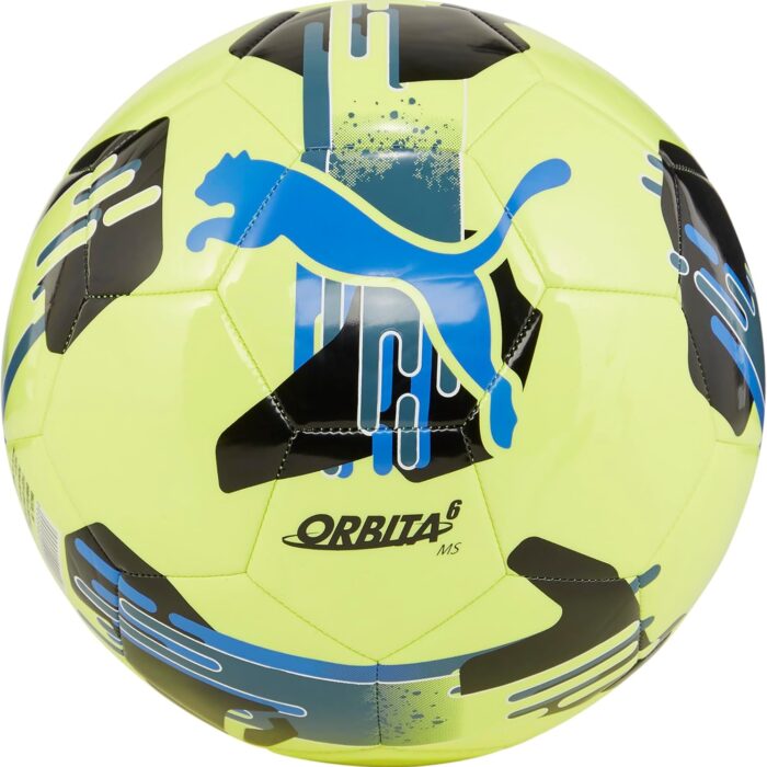 PUMA Unisex Orbita 6 Machine Stitch Soccer Ball, Fizzy Apple-Bluemazing-PUMA Black, 3 : Sports & Outdoors
