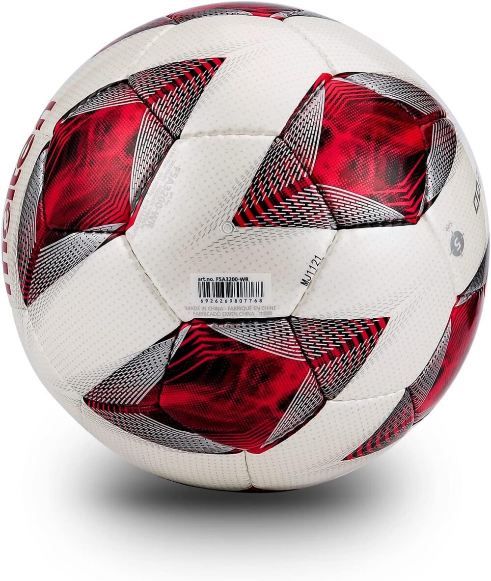 Soft PU Leather Soccer Ball, Indoor Outdoor Team Sports, Training Practicing Game Match Soccer Ball Gift for Adult Youth, F5A3200 Red 1pc : Sports & Outdoors - Image 2