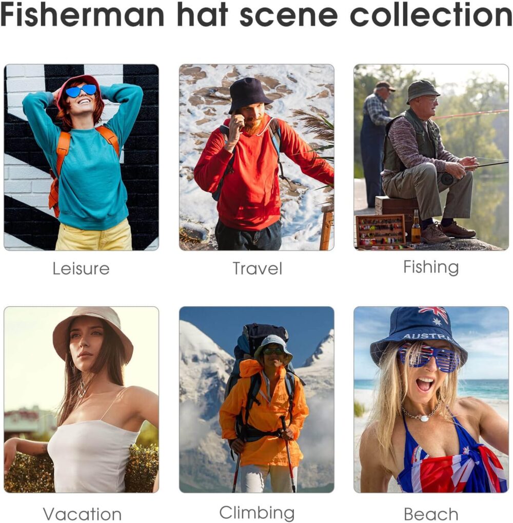 Soccer France Hat Fisherman Bucket Hat, Summer Beach Sun Hat for Fans Gifts : Sports & Outdoors - Image 3