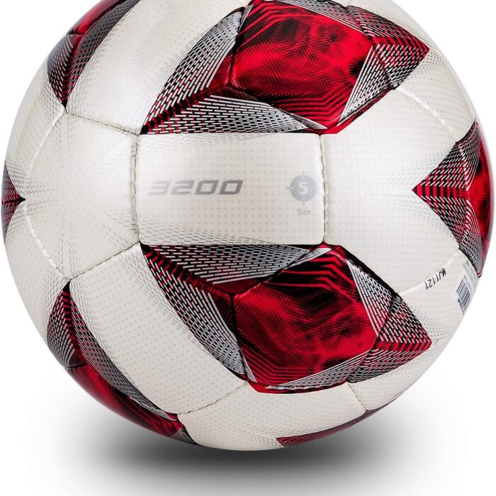 Soft PU Leather Soccer Ball, Indoor Outdoor Team Sports, Training Practicing Game Match Soccer Ball Gift for Adult Youth, F5A3200 Red 1pc : Sports & Outdoors