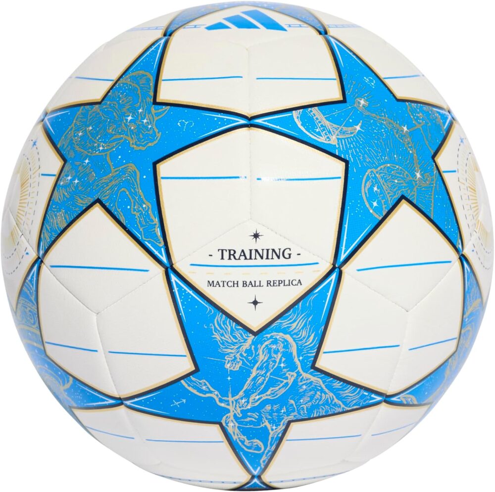 Adidas Unisex-Adult UEFA Champions League Training Soccer Ball, White/Dark Blue/Pantone/Matte Gold, 3 : Sports & Outdoors - Image 2