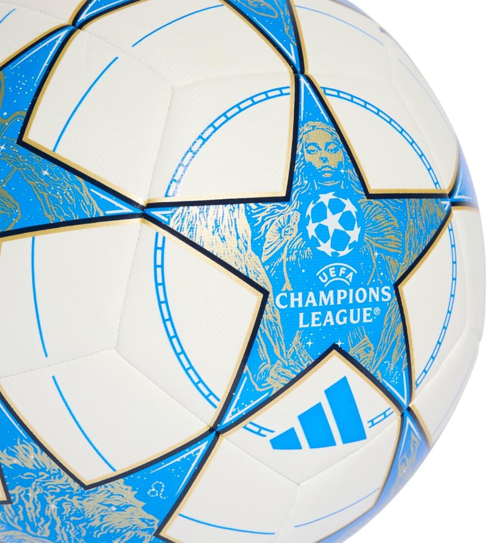 Adidas Unisex-Adult UEFA Champions League Training Soccer Ball, White/Dark Blue/Pantone/Matte Gold, 3 : Sports & Outdoors - Image 4