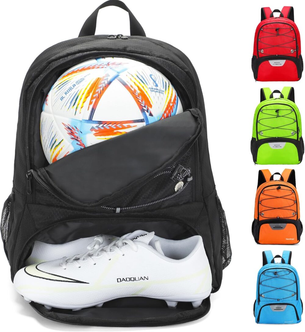 Hsmihair Youth Soccer Bag-Soccer Backpack & Backpack for Football Basketball, with Ball Compartment Separate Cleat Package : Sports & Outdoors