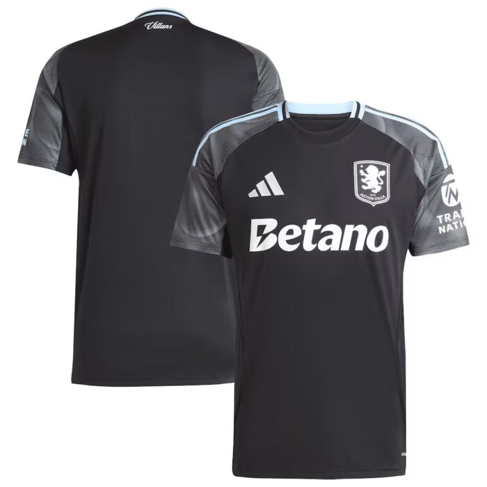 Get ready for another exciting season of the Premier League with this Aston Villa 2025/26 Away Replica Jersey from adidas. An exact replica of what the Villans wear out on the pitch, this jersey is the perfect piece for game day. With AEROREADY technology to help absorb moisture and keep you dry, you'll be cool and comfortable whether you're cheering from the stands or going for goal.
