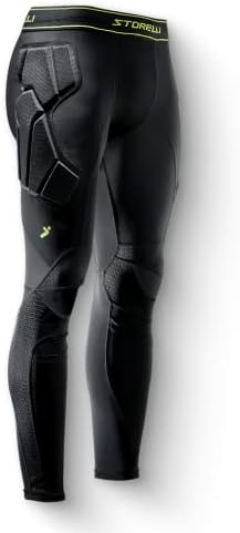 Storelli BodyShield Goalkeeper Leggings 3, High-Impact Protection, Sweat-Wicking, UV-Resistant Athletic Bottoms for Soccer & Heavy-Duty Sports | Black |