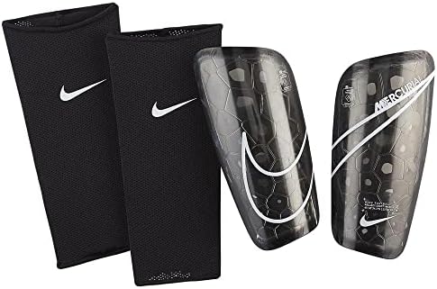 Nike Mercurial Lite Shin Guard (Black/Black/White, Large) : Sports & Outdoors