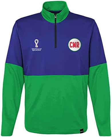 Outerstuff Mens FIFA World Cup Country 1/4 Zip Top, Royal-Green, X-Large : Sports & Outdoors