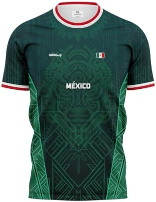 Mexico Football/Soccer Jersey 2026 - Green Home Kit (US, Alpha, Large, Regular, Regular, Green) : Clothing, Shoes & Jewelry