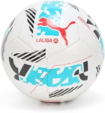 PUMA Unisex Orbita LaLiga 1 Machine Stitched Soccer Ball, White-Multicolor AH25, 5 : Sports & Outdoors