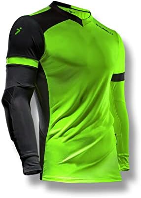 Storelli ExoShield Gladiator Goalkeeper Jersey, High-Impact Protection, Sweat-Wicking, Breathable Athletic Shirt for Soccer & Heavy-Duty Sports, Green/Black, Youth Small : Clothing, Shoes & Jewelry