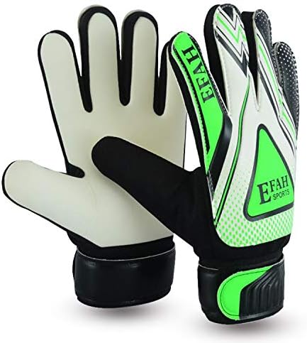 EFAH SPORTS Soccer Goalie Goalkeeper Gloves for Kids Boys Children Football Gloves with Strong Grips