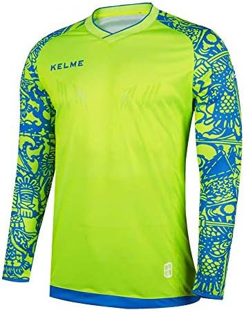 KELME Kids Padded Goalie Shirt, Youth Goalkeeper Jersey, Long Sleeve Soccer Football Training Uniform,Yellow Kid 12 : Clothing, Shoes & Jewelry