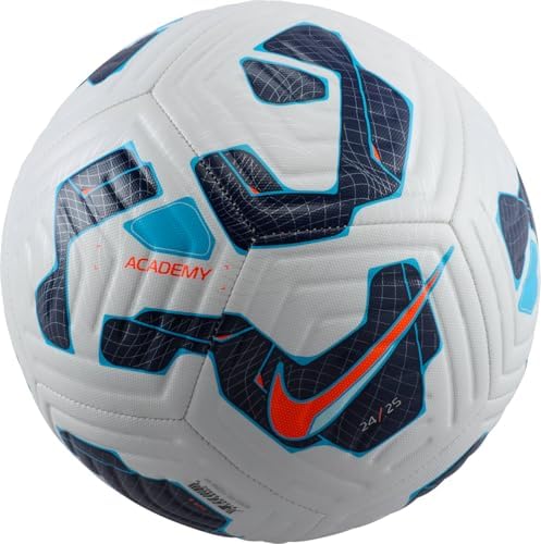 NIKE Football Academy - Fa24, White/Blackened Blue/Hyper Crimson, FZ2966-100, 4 : Clothing, Shoes & Jewelry