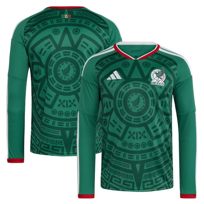 Mexico National Team adidas FIFA x World Cup 2026 Home Replica Long Sleeve Jersey - Green