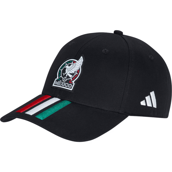 Mexico National Team adidas Unisex FIFA x World Cup 2026 3 Stripes Baseball Adjustable Hat - Black