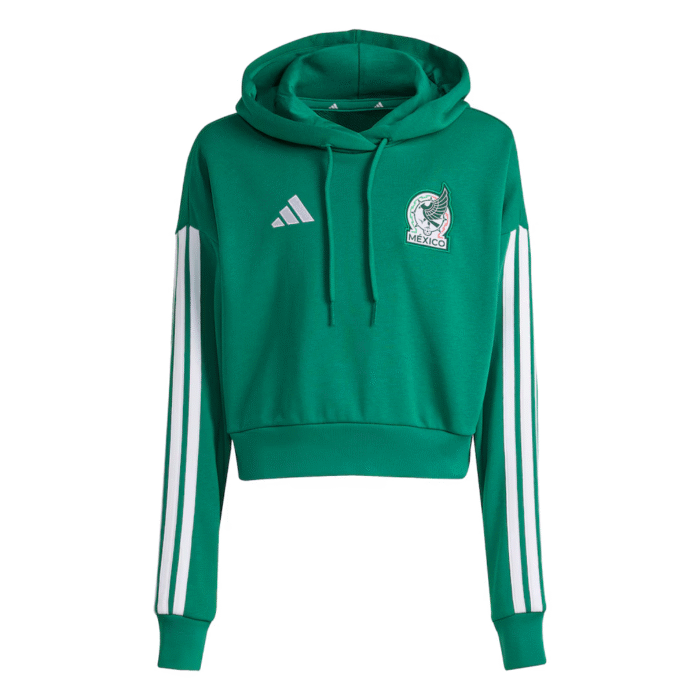 Mexico National Team adidas Women's FIFA x World Cup Alphaskin Cropped Hoodie - Green