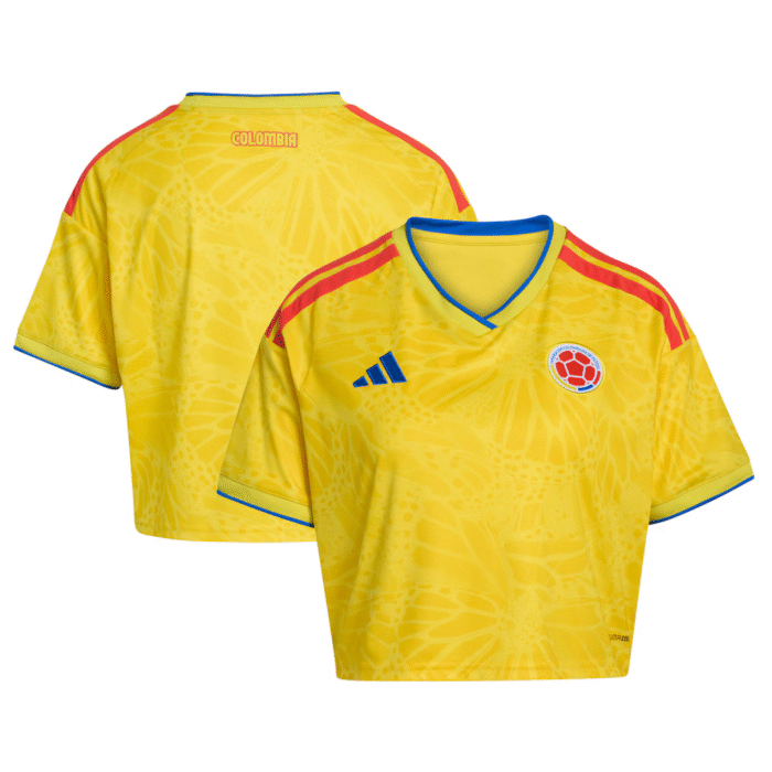 Colombia National Team adidas Women's FIFA x World Cup 2026 Home Cropped Replica Jersey - Yellow
