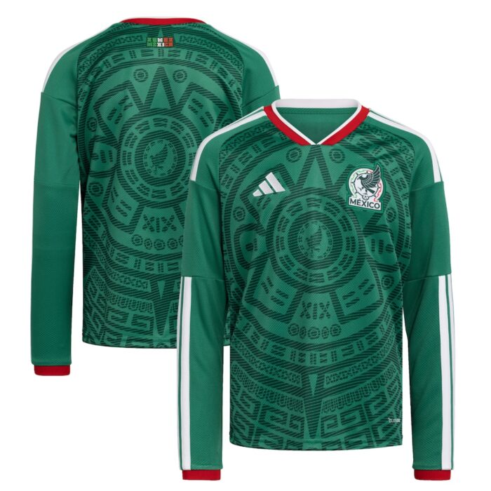 Mexico National Team adidas Youth FIFA x World Cup 2026 Home Replica Long-Sleeve Jersey - Green